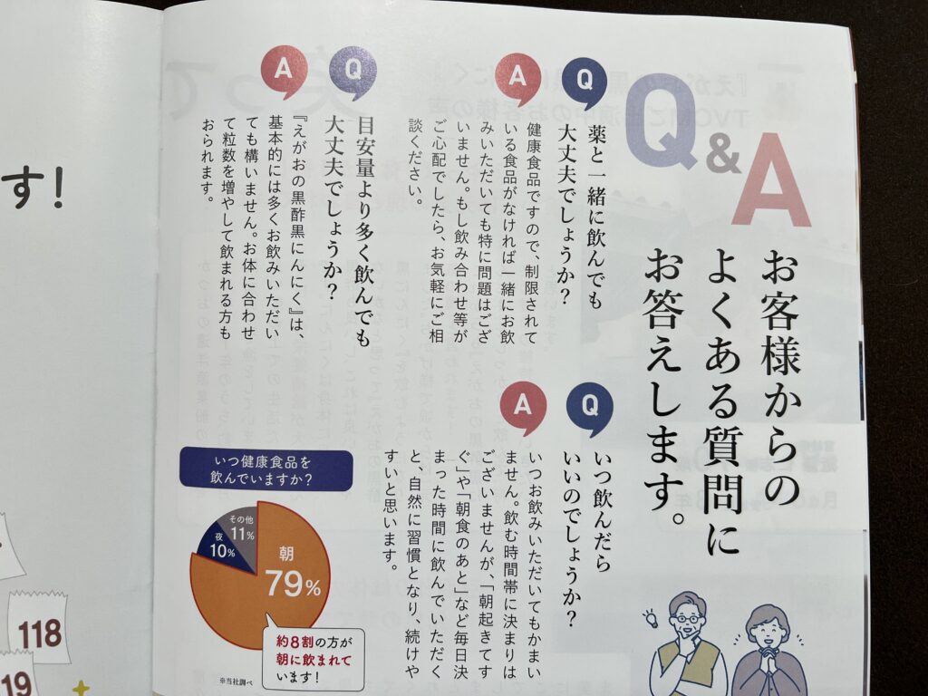 えがおの黒酢黒にんにくでよくある質問